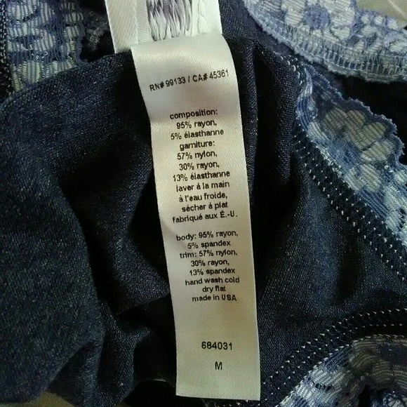 NWT-HANKY PANKY SEXY CHAMBRAY & LACE TANK TOP - Picture 7 of 7